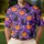 Purple Halloween Cats, Pumpkins and Bats for Spooky Autumn Parties and Festive Fun Men's Polo Shirt - 4