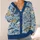 Blue Coastal Fish Motif for Relaxed Weekend Layering, Nautical Style for Ocean Lovers All-over Print Knitted Cardigan - 4