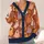 Colorful Ghost Motifs For Cozy Halloween Layering, Quirky Autumn Streetwear Style All-over Print Knitted Cardigan - 4