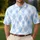 Blue Argyle Diamonds For Refined Golf Days And Country Club Style For Women Players Men's Polo Shirt - 4
