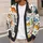 Colorful Hand-Drawn Cat Friends for Playful Autumn Layering, Whimsical Women’s Style All-over Print Knitted Cardigan - 5