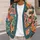 Bohemian Floral Patchwork Layers for Everyday Creative Style and Weekend Getaway Dressing All-over Print Knitted Cardigan - 5