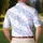 Pastel Mermaid Scale Honeycomb Motif for Coastal Golf Style and Resort Wear Lovers Men's Polo Shirt - 5