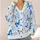 Blue Butterfly Floral Bohemian Style for Relaxed Everyday Layering and Weekend Wear All-over Print Knitted Cardigan - 4