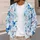 Blue Butterfly Floral Bohemian Style for Relaxed Everyday Layering and Weekend Wear All-over Print Knitted Cardigan - 5