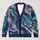 Teal Pink Navy Marbled Waves for Everyday Layering and Creative Women’s Street Style All-over Print Knitted Cardigan - 1