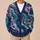 Teal Pink Navy Marbled Waves for Everyday Layering and Creative Women’s Street Style All-over Print Knitted Cardigan - 6