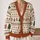 Nordic Snowflake And Pine Tree Motifs For Cozy Holiday Layering And Winter Weekends All-over Print Knitted Cardigan - 2