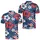 Patriotic Hibiscus And Palm Motifs For Tropical Golf Days And Summer Getaways Outdoors Men's Polo Shirt - 2
