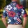Patriotic Hibiscus And Palm Motifs For Tropical Golf Days And Summer Getaways Outdoors Men's Polo Shirt - 5