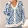 Blue And White Porcelain Florals For Elegant Everyday Layering And Women’s Style All-over Print Knitted Cardigan - 4