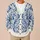 Blue And White Porcelain Florals For Elegant Everyday Layering And Women’s Style All-over Print Knitted Cardigan - 6