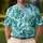 Aqua Tropical Monstera Palm Leaves for Summer Golf, Beach Days, and Resort Travel for Him Men's Polo Shirt - 4