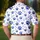 Blue Paw Prints and Dog Bones for Golf Days, Weekend Leisure, and Devoted Pet Lovers Men's Polo Shirt - 5