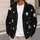 White Star Motifs for Festive Winter Layering and Relaxed Everyday Casual Wear Looks All-over Print Knitted Cardigan - 5