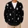 White Star Motifs for Festive Winter Layering and Relaxed Everyday Casual Wear Looks All-over Print Knitted Cardigan - 6