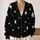 White Star Motifs for Festive Winter Layering and Relaxed Everyday Casual Wear Looks All-over Print Knitted Cardigan - 2