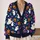 Ghost Pumpkin Halloween Style for Women, Cute Autumn Party and Everyday Layering Look All-over Print Knitted Cardigan - 2