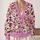 Whimsical Pink Cat Motifs for Playful Everyday Layering and Youthful Weekend Style All-over Print Knitted Cardigan - 2