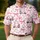 Pink Bow Golf Cart Motifs for Summer Country Club Style and Women’s Golf Outings Men's Polo Shirt - 4
