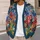 Abstract Botanical Color Fields For Vintage Commuting And Casual Layered Everyday Wear All-over Print Knitted Cardigan - 5