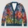 Abstract Botanical Color Fields For Vintage Commuting And Casual Layered Everyday Wear All-over Print Knitted Cardigan - 1