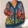 Abstract Botanical Color Fields For Vintage Commuting And Casual Layered Everyday Wear All-over Print Knitted Cardigan - 4