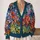 Abstract Botanical Color Fields For Vintage Commuting And Casual Layered Everyday Wear All-over Print Knitted Cardigan - 2