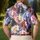 Colorful Horse Faces for Equestrian Fans at Country Club Summer Events and Riding Days Men's Polo Shirt - 5