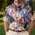 Colorful Horse Faces for Equestrian Fans at Country Club Summer Events and Riding Days Men's Polo Shirt - 4