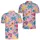 Pink Tropical Palm Trees, Colorful Pool Floats and Banana Beach Fun for Women’s Vacations Men's Polo Shirt - 2