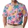 Pink Tropical Palm Trees, Colorful Pool Floats and Banana Beach Fun for Women’s Vacations Men's Polo Shirt - 1