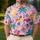 Pink Tropical Palm Trees, Colorful Pool Floats and Banana Beach Fun for Women’s Vacations Men's Polo Shirt - 4