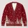 Burgundy Snowy Pine Forest Winter Holiday Style For Cozy Everyday Layering Wear All-over Print Knitted Cardigan - 1