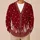 Burgundy Snowy Pine Forest Winter Holiday Style For Cozy Everyday Layering Wear All-over Print Knitted Cardigan - 6