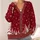 Burgundy Snowy Pine Forest Winter Holiday Style For Cozy Everyday Layering Wear All-over Print Knitted Cardigan - 4