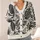 Black White Tropical Leaf Foliage For Relaxed Everyday Layering Women's Casual Style All-over Print Knitted Cardigan - 4