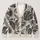 Black White Tropical Leaf Foliage For Relaxed Everyday Layering Women's Casual Style All-over Print Knitted Cardigan - 1