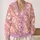 Pink Santa Face Christmas Cheer for Festive Winter Layering and Holiday Parties Women All-over Print Knitted Cardigan - 2