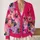 Vibrant Floral Collage for Colorful Everyday Layering and Artistic Women’s Wardrobe All-over Print Knitted Cardigan - 2