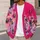 Vibrant Floral Collage for Colorful Everyday Layering and Artistic Women’s Wardrobe All-over Print Knitted Cardigan - 5