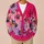 Vibrant Floral Collage for Colorful Everyday Layering and Artistic Women’s Wardrobe All-over Print Knitted Cardigan - 6