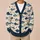 Navy Fish Ocean Motif for Coastal Weekend Layering and Everyday Seaside Style Wear All-over Print Knitted Cardigan - 6