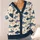 Navy Fish Ocean Motif for Coastal Weekend Layering and Everyday Seaside Style Wear All-over Print Knitted Cardigan - 4