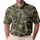 Olive Woodland Golfers with Swing Silhouettes for Fairway Weekend Outdoor Leisure Men's Polo Shirt - 1