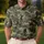 Olive Woodland Golfers with Swing Silhouettes for Fairway Weekend Outdoor Leisure Men's Polo Shirt - 4