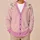 Soft Pink Botanical Shoulder Blossoms For Cozy Autumn Layering And Weekend Outings All-over Print Knitted Cardigan - 6