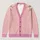 Soft Pink Botanical Shoulder Blossoms For Cozy Autumn Layering And Weekend Outings All-over Print Knitted Cardigan - 1