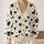 Black Cat Paw Heart Motifs for Cozy Everyday Layering and Casual Pet Lover Style All-over Print Knitted Cardigan - 2