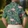 Tropical Flamingo and Palm Leaf Retreat for Resort Holidays, Golf Days, and Vacations Men's Polo Shirt - 5